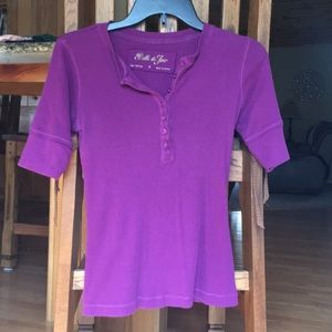 Purple button up t-shirt